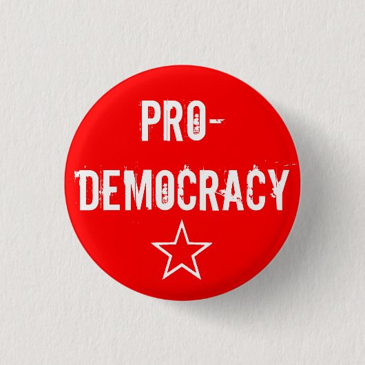 Button "Pro-democratie" (Voorkant)