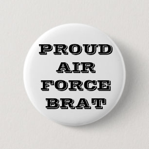 Button Proud Air Force Brat