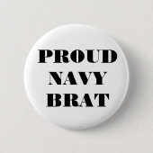 Button Proud Navy Brat (Voorkant)