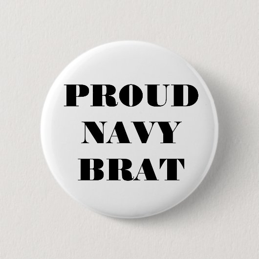 Button Proud Navy Brat (Voorkant)