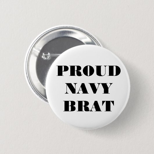 Button Proud Navy Brat (Voorkant /achterkant)