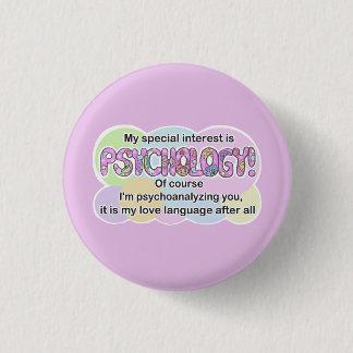 Button, Psychology Love Language (ADHD, Autistic) Ronde Button 3,2 Cm