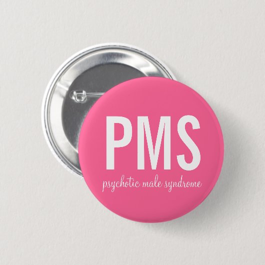 Button Psychotisch Mannelijk Syndroom (PMS) (Voorkant /achterkant)