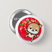 Button - Puppy - Japans rood (Voorkant /achterkant)