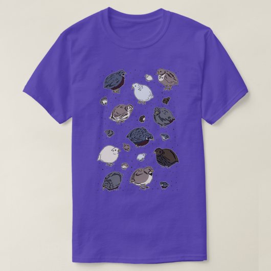 Button Quail Patroon T-shirt (Design voorkant)