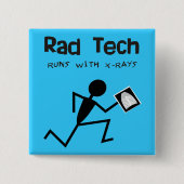 Button radiologie Technicus Rad Tech Blue (Voorkant)