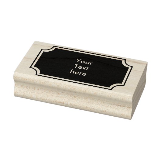 Button Rechthoek met lijst + jouw naam Rubberstempel (Stempel)