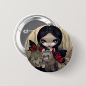 Button "Red Butterfly" (Voorkant /achterkant)
