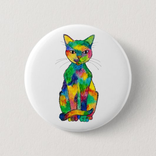 Button regenboogkat (Voorkant)