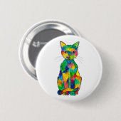 Button regenboogkat (Voorkant /achterkant)