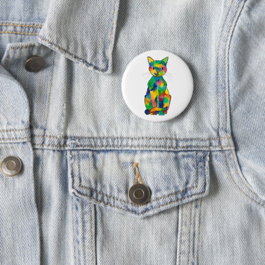 Button regenboogkat (In situ)