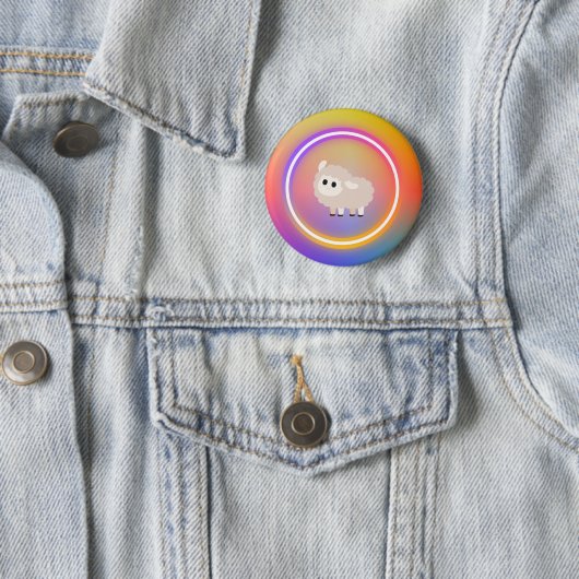 Button regenboogschaap (In situ)