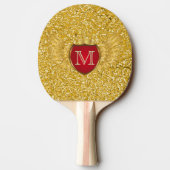 Button RETRO GOLD WINGS + monogram Tafeltennisbatje (Achterkant)