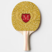 Button RETRO GOLD WINGS + monogram Tafeltennisbatje (Voorkant)