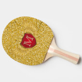 Button RETRO GOLD WINGS + monogram Tafeltennisbatje (Zijkant)