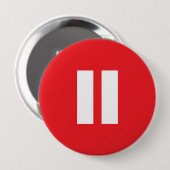 Button Rode en witte pauze (Voorkant /achterkant)