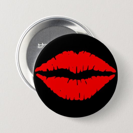 Button rode lips (Voorkant /achterkant)