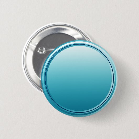 BUTTON ROND cyaangradiënt + jouw tekst (Voorkant /achterkant)