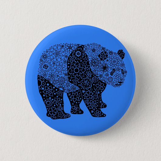 Button rond het Beer Artsy Panda (Voorkant)