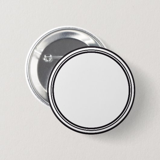 BUTTON ROND wit & zwart + jouw tekst (Voorkant /achterkant)