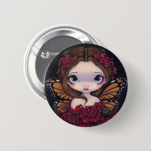 Button "Roos Fairy" (Voorkant /achterkant)
