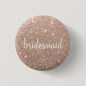 Button - Roos Gold Glitter Fab bridesmaid (Voorkant)
