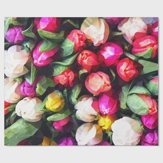 BUTTON ROSES CADEAUPAPIER (Vlak)