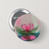 Button, roze aanjager ronde button 5,7 cm (Voorkant /achterkant)