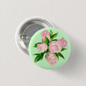 Button, roze hybride thee Rozen Ronde Button 3,2 Cm (Voorkant /achterkant)