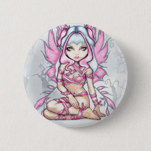 Button "Roze linthaar"