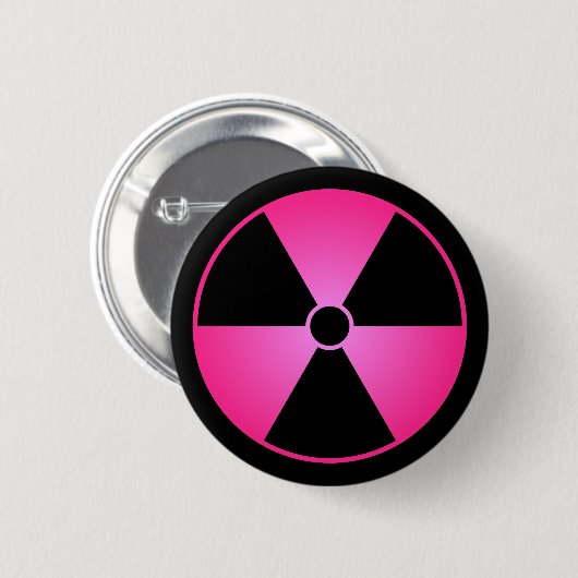 Button roze radiatiesymbool (Voorkant /achterkant)
