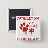 Button "Ruwe vrijheid voor onze vrienden": China (Voorkant /achterkant)