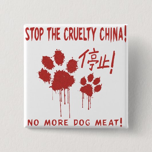 Button "Ruwe vrijheid voor onze vrienden": China (Voorkant)