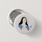 Button: Saint Beatrice Ronde Button 3,2 Cm (Voorkant /achterkant)