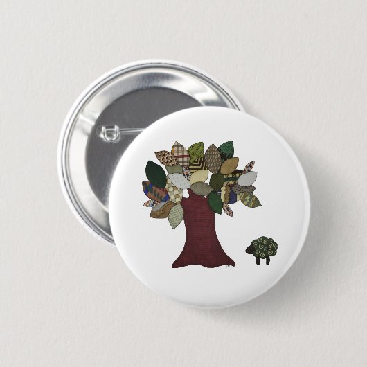 Button schapen en bomen (Voorkant /achterkant)
