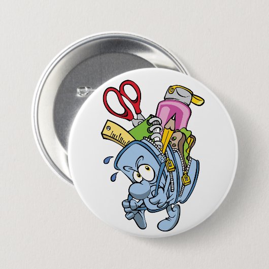 Button schoolbenodigdheden (Voorkant /achterkant)