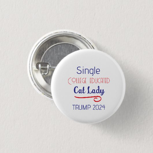 Button Single Cat dame voor Trump (Voorkant /achterkant)