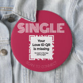 Button - "SINGLE" - RED - QR - GLAM Collectie (In situ)