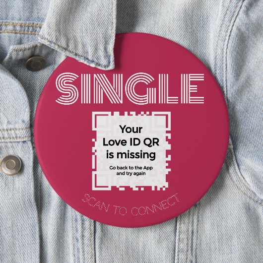 Button - "SINGLE" - RED - QR - GLAM Collectie (In situ)