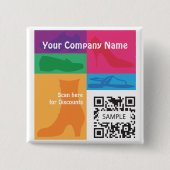 Button Sjabloon Mode schoenen (Voorkant)