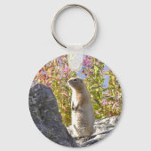 Button Sleutelhanger met schattige prairiehond (Voorkant)