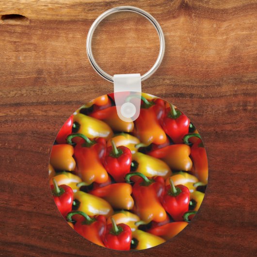 Button Sleutelhanger rode en gele paprika (Achterkant)