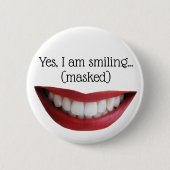 Button Smile - voor maskers (Voorkant)