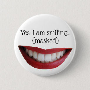 Button Smile - voor maskers