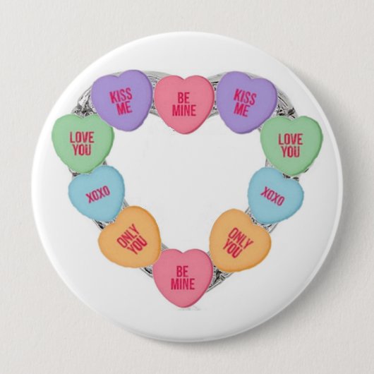 Button Snoep Love Hearts (Voorkant)