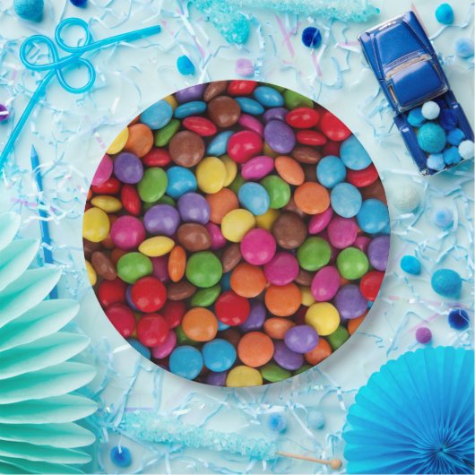 Button Snoep Papieren Bordje (Feest)