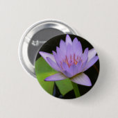 Button, Soft Lavender Water Lily 300 Ronde Button 5,7 Cm (Voorkant /achterkant)