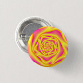 Button Spiral Roos in Geel en Roze (Voorkant /achterkant)