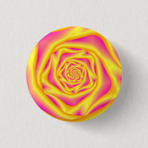 Button Spiral Roos in Geel en Roze