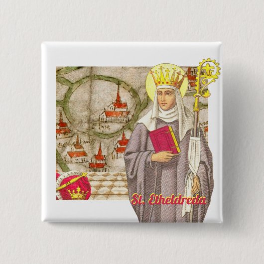 Button St. Etheldreda (Audrey) (P-003) (Voorkant)